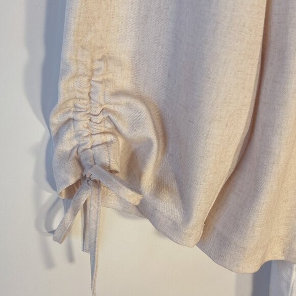 C. Wonder NWT SZ2X Ecru Linen One Button Blazer Wardrobe Essential Career Casual - Picture 3 of 9